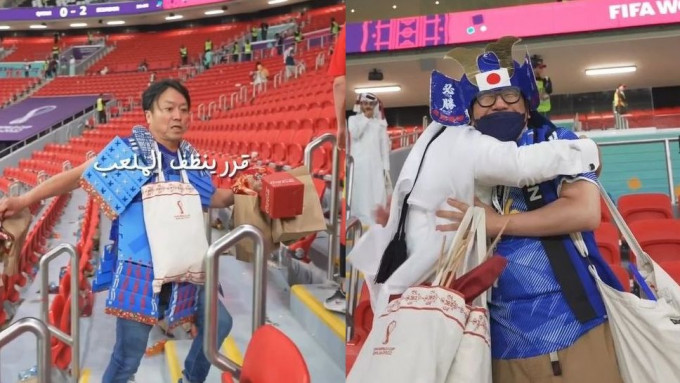 巴林球迷奧馬爾為日本球迷的行為感到驚訝。奧馬爾IG圖片