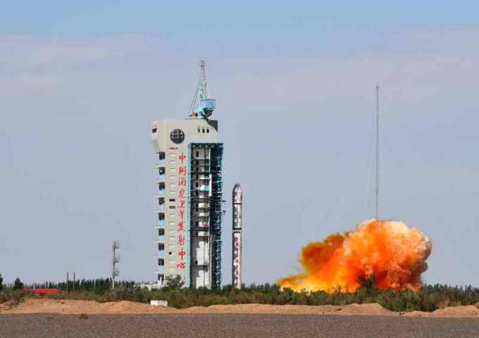 長征二號丁運載火箭成功將高分九號05星送入預定軌道。新華社