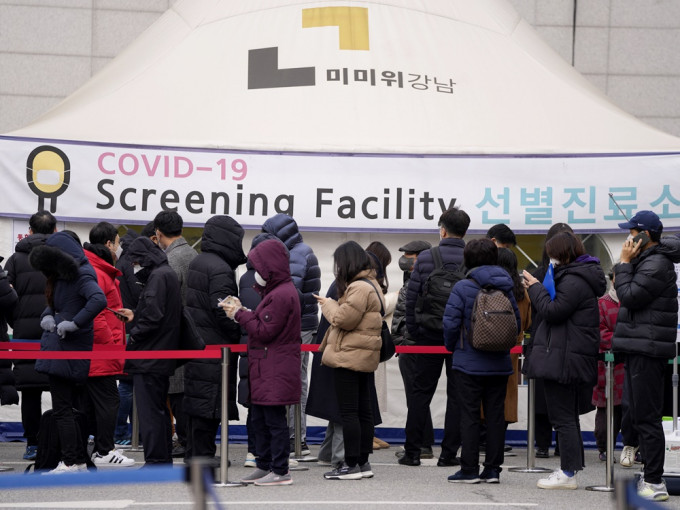 南韓疫情持續惡化。AP圖片