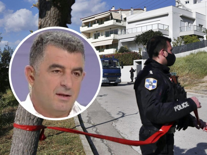 希腊著名记者卡拉瓦兹（小图）周五遭枪手杀害。AP图片（小图为网图）