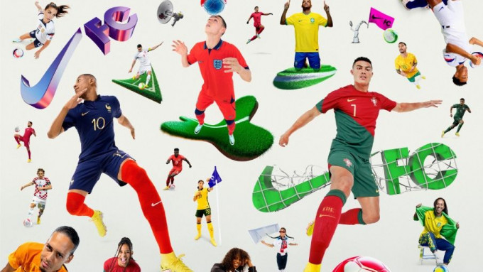 有十一支國家隊穿上Nike新球衣出戰世盃。資料圖片