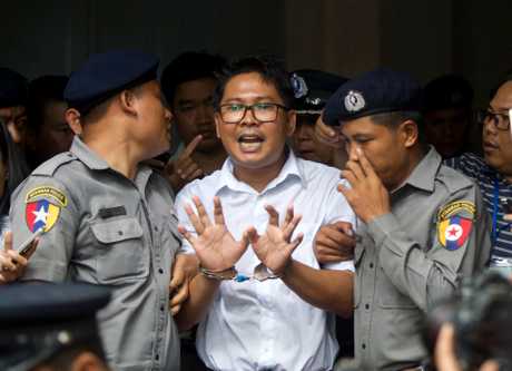 其中一名被判囚的記者瓦隆。AP