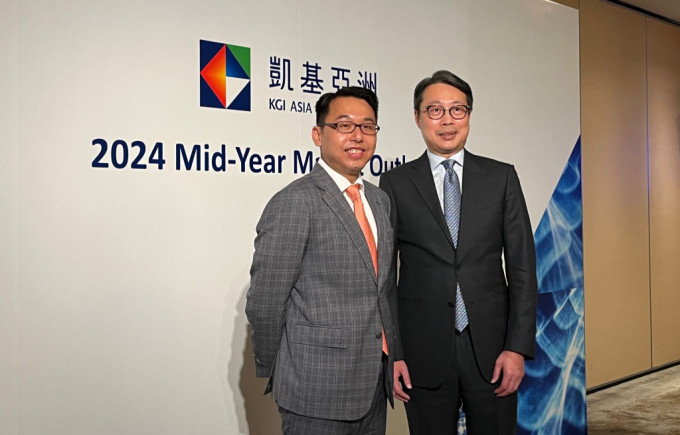 从左至右，凯基亚洲投资策略部主管温杰；凯基投顾董事长朱晏民