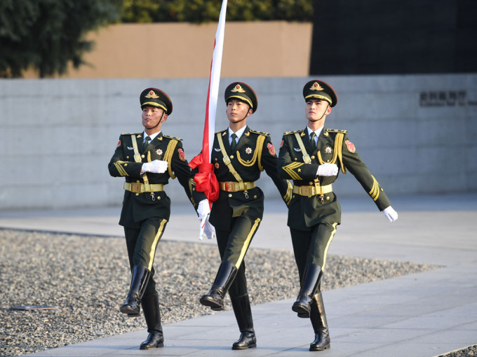南京大屠杀死难者国家公祭仪式。新华社图片