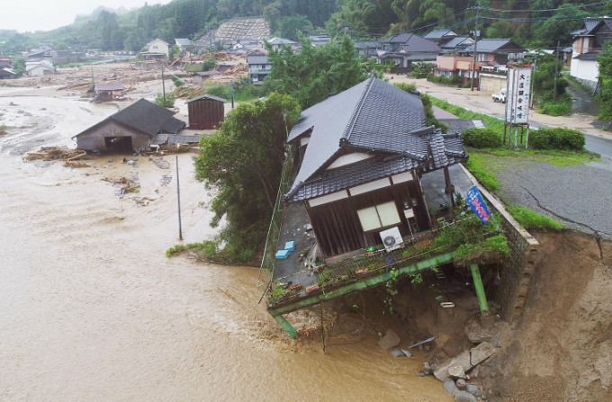 日本九州受災嚴重。AP圖片
