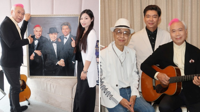 李龙基娇妻画肖像油画贺老公开骚，画中叶振棠后生20年。