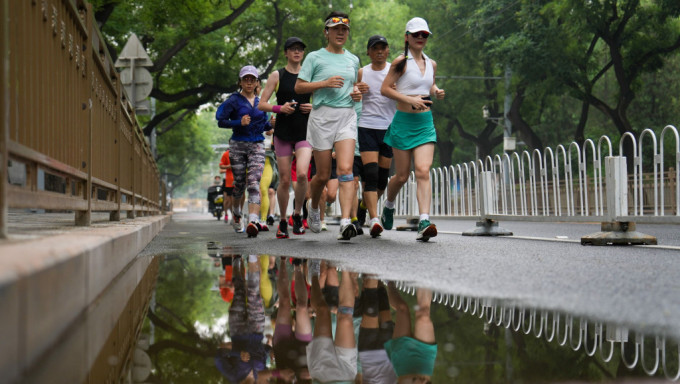 跑步方式不當，有可能會損害身體。新華社