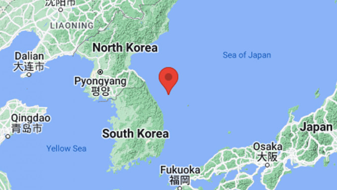 南韩东部海域发生4.5级地震。google
