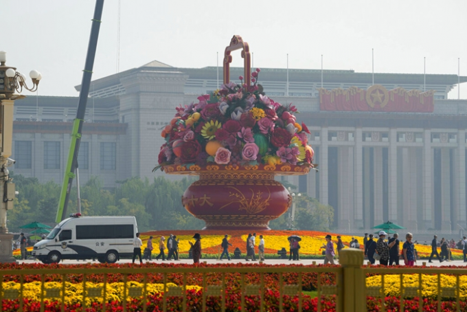 北京迎來中共二十大。AP圖片