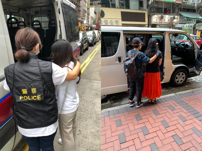 警方在油尖区拘捕6名本地女子涉嫌「管理卖淫场所」等罪。