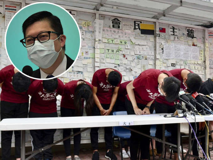 邓炳强对中大学生会取消「有啲伤感」。