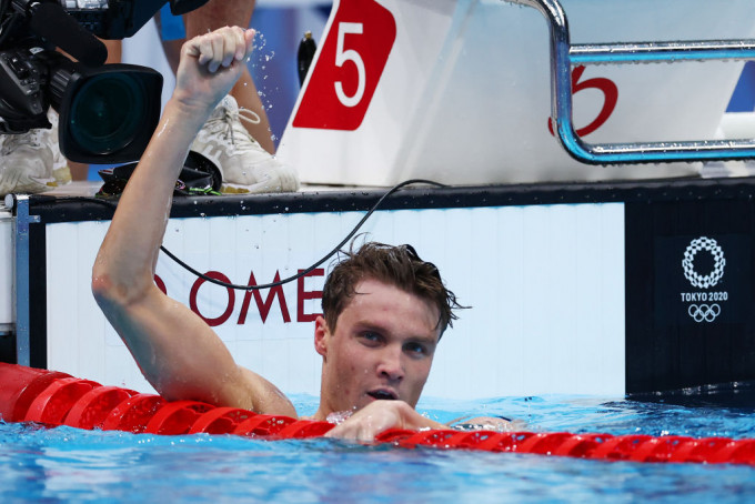 芬基成男子1500米自由泳金牌。網上圖片