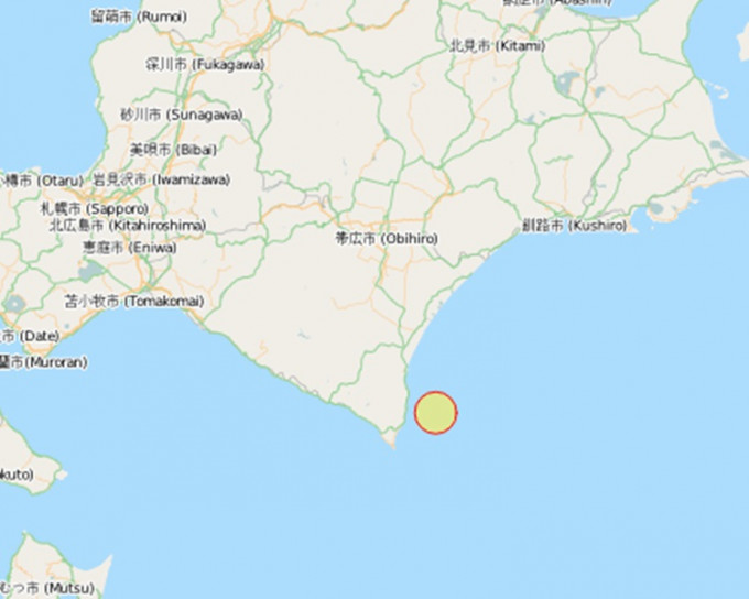 本港天文台錄得今次地震強度為5.8級。天文台圖片