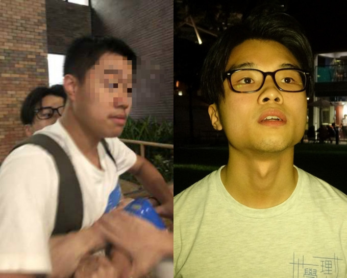 被告陆睿昭(左)涉拳殴理工大学学生会署理会长胡国(右)。 资料图片