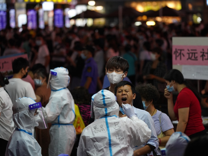 廣州南沙今日起封區進行全民檢測。AP圖片