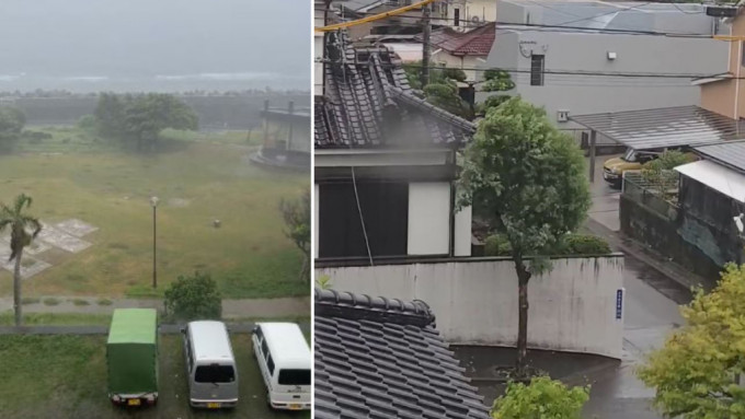 台风珊珊逼近九州，当局向鹿儿岛市及宫崎市民众发出疏散警告。(平台X)