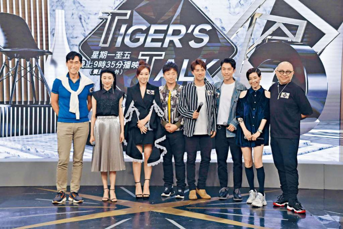 ■清談節目《Tiger\\\'s Talk》昨日舉行記者會,宣布成為J2台今年最高收視節目。