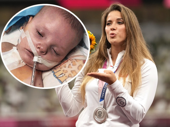 Maria將拍賣奧運銀牌救男嬰換心。網圖/	AP