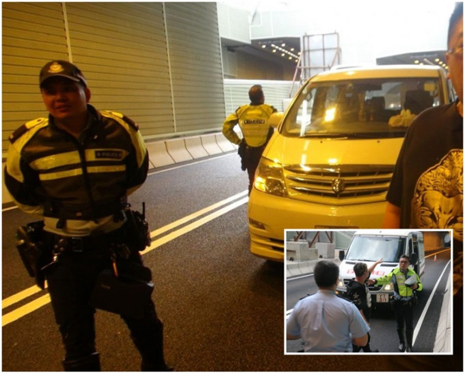 男子(小圖)被警方拘捕 涉嫌醉酒駕駛 及無有效駕駛執照。