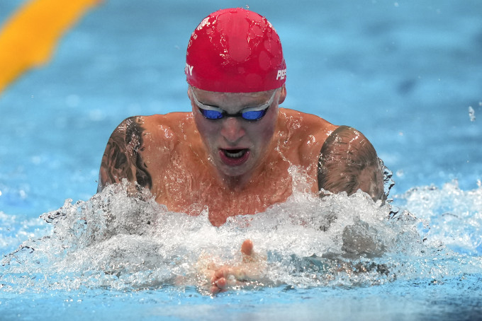 比迪夺男子100米蛙泳金牌。AP