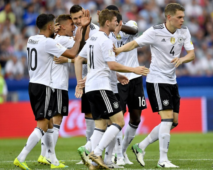 洲际国家杯四强德国将对墨西哥。AP