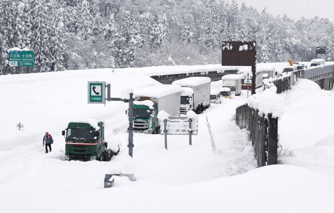 日本多地受大雪影响。AP资料图片