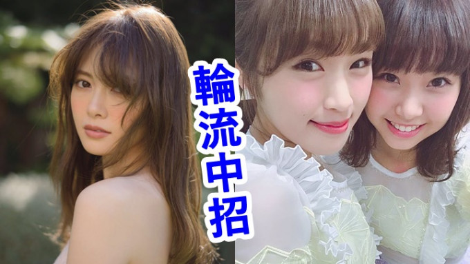 白石麻衣（左图）、涩谷凪咲及加藤夕夏相继染疫。