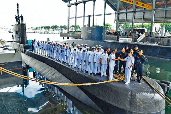 印尼潜艇KRI Nanggala号二〇一九年摄于泗水海军基地。