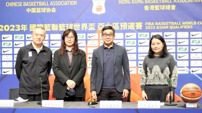 （左起）陈瑞添、黄秀贤、郑青云及程民蕙宣布亚洲区预赛香港主场的详情。陆永鸿摄