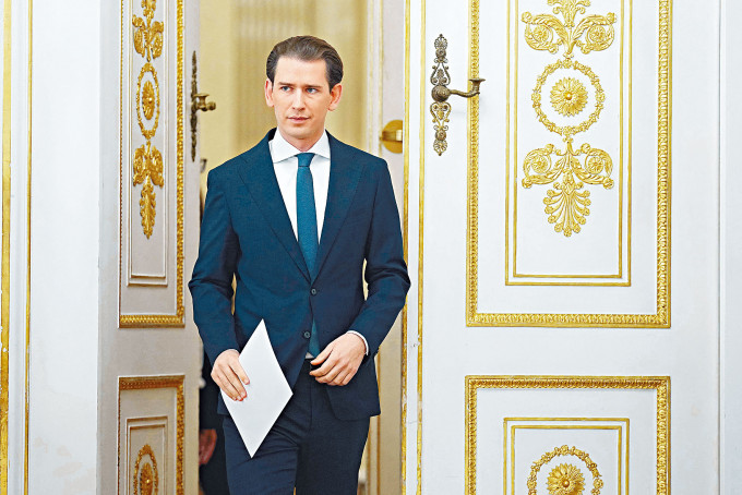 ■奥地利总理库尔茨上周六晚见记者，宣布请辞。