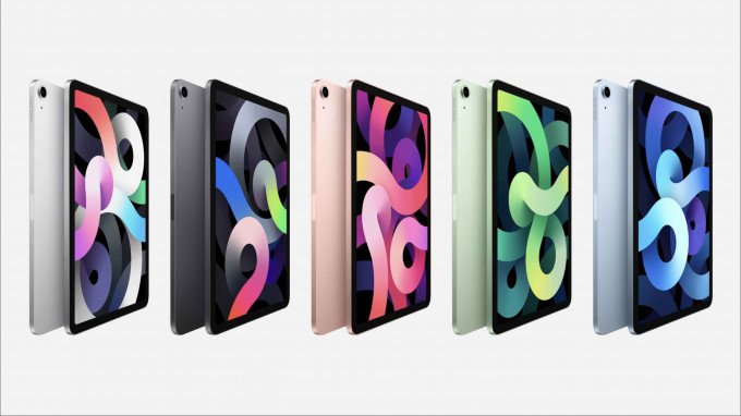 ●新iPad Air改用全熒幕設計,備有藍、綠、銀、金及灰五色機身選擇。
售價:$4,799起