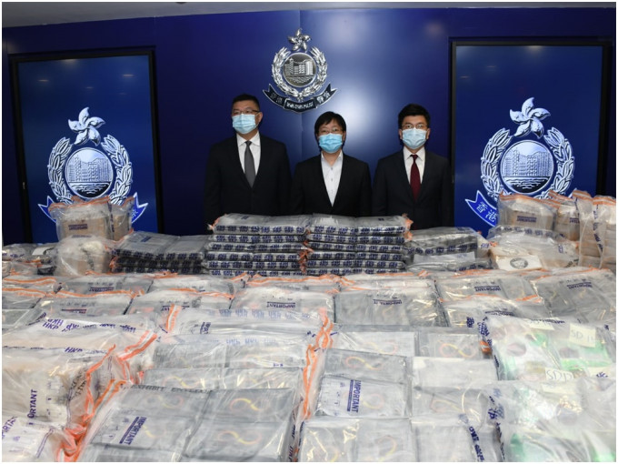 警方于沙田检获706公斤可卡因。资料图片
