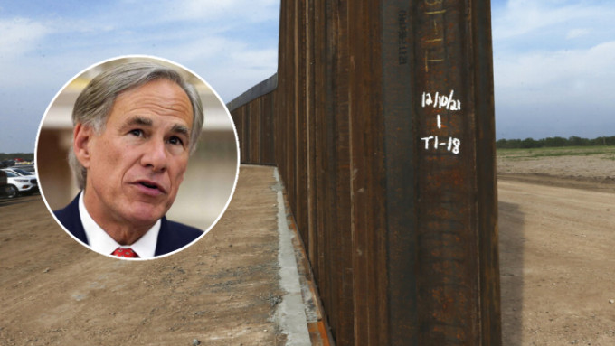 美国德州州长艾伯特表州政府会自行兴建美墨边境围墙。（美联社）