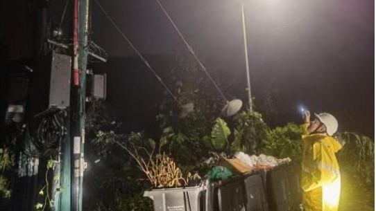中電中午前完成受颱風影響用戶復電工作。中電提供