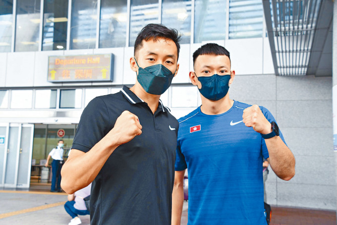 拳總今次僅派曹星如（左）和教練伍浩文，北上備戰九月中的全運會拳擊賽事。