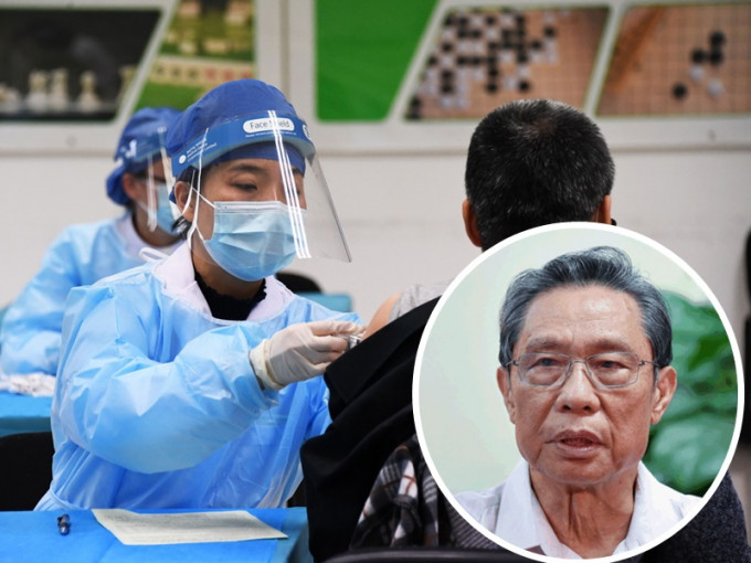 鍾南山認為要接種疫苗的比例高，內地才可完全開放。新華社資料圖片