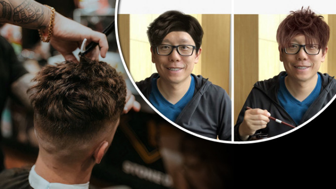 黃傑龍因應髮型屋或停業預先向網民徵求新髮型意見。 （黃傑龍FB圖片及unsplash圖片）