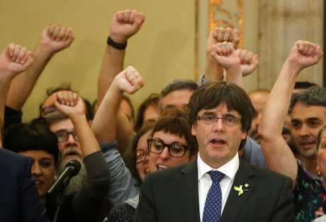 西班牙加泰隆納亞分離主義領導人普伊格蒙特。AP