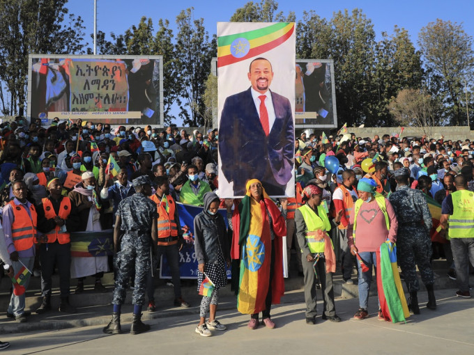 埃塞俄比亚内战持续，首都日前有支持政府集会。AP资料图片