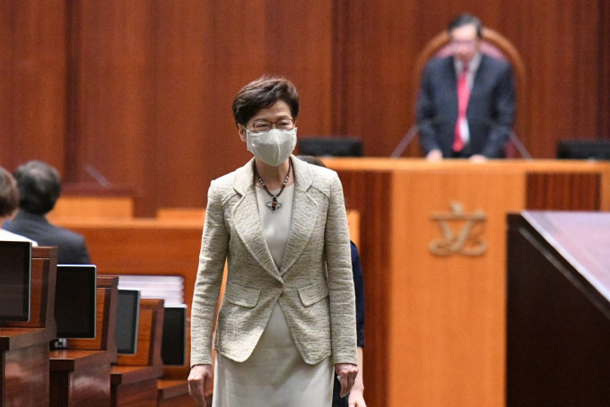 林郑月娥今日出席立法会质询环节。