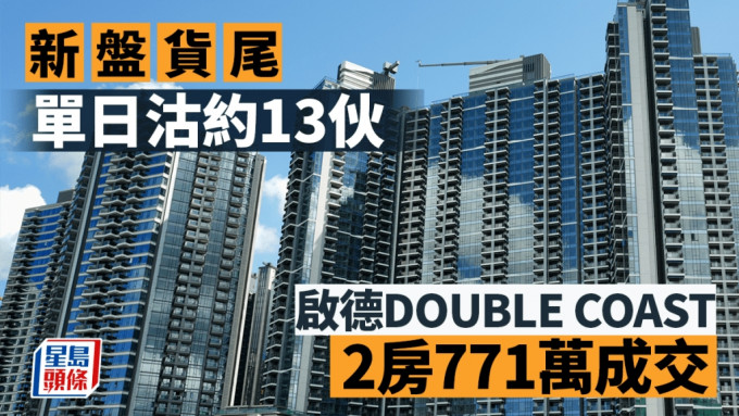 新盤單日沽約13伙 啟德DOUBLE COAST2房戶771萬成交