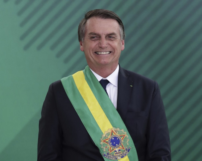 有「巴西特朗普」之稱的總統博爾索納羅。AP