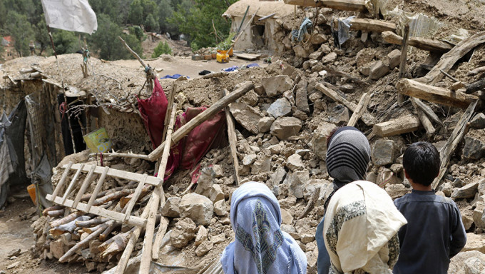 阿富汗遭遇20年来最致命地震。AP图