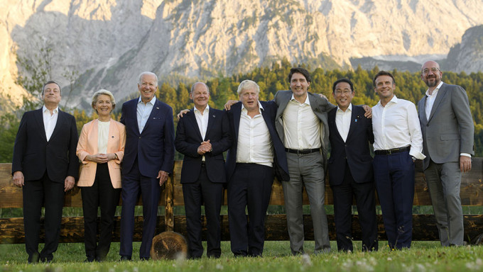G7昨日起在德国南部小镇召开为期三天的峰会。AP图