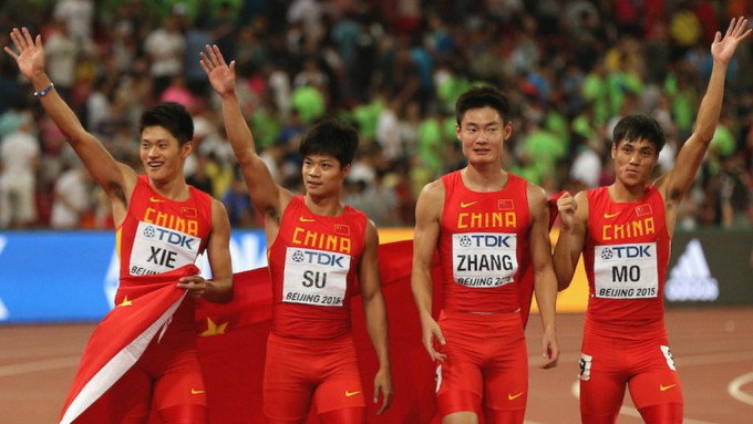 中國男子接力隊如願摘銅，創造奧運歷史最佳成績。
