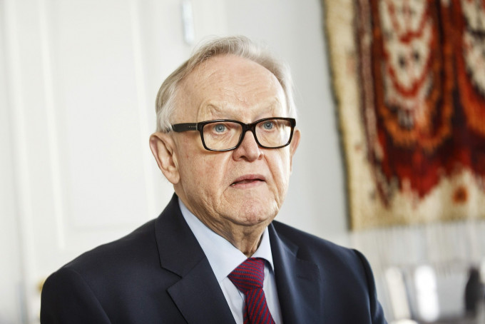 芬蘭前總統阿提沙利確診感染新冠肺炎。 AP