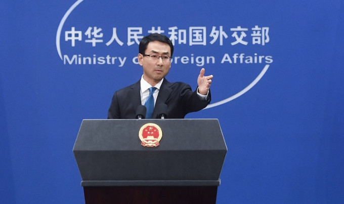 外交部耿爽指美國就新聞稿誤寫「中華民國」道歉。新華社圖片