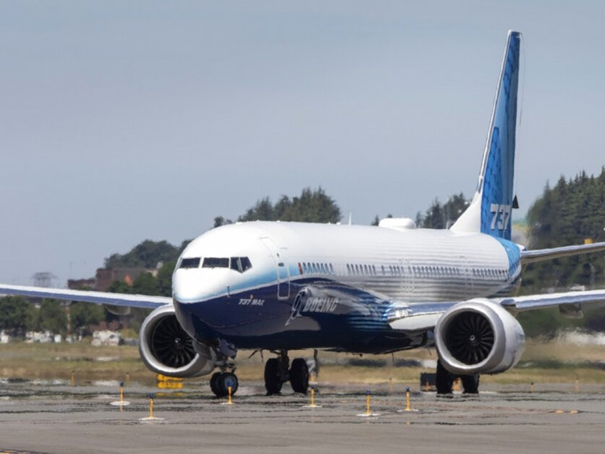 波音737 MAX 10客机于西雅图进行试飞。AP图