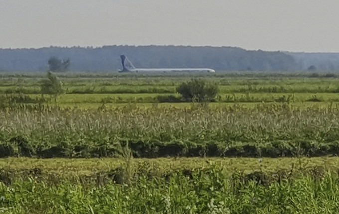 乌拉尔航空客机遭鸟击 急降莫斯科粟米田。 AP图