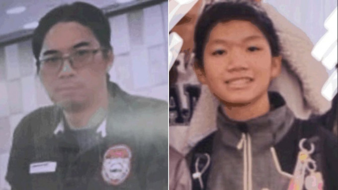 兩父子黃水惠（左）及黃天牧（右）失蹤近月。警方圖片